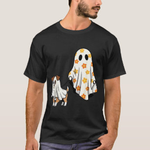 Halloween Ghost Dog Spooky Season Dog Mom Dog T-Shirt