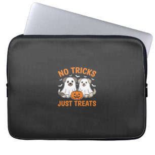 Halloween Ghost Dogs No Tricks Just Treats Design_ Laptop Sleeve