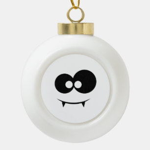 Halloween Ghost Face  Ceramic Ball Christmas Ornament