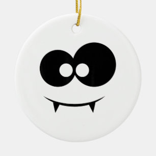 Halloween Ghost Face  Ceramic Ornament