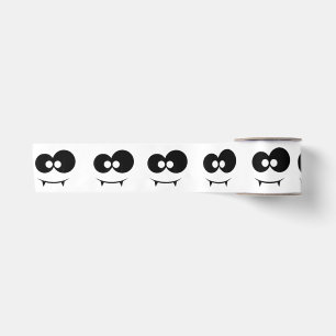Halloween Ghost Face Satin Ribbon