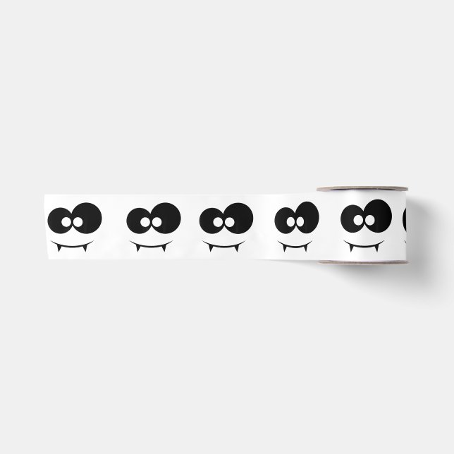 Halloween Ghost Face Satin Ribbon (Front)