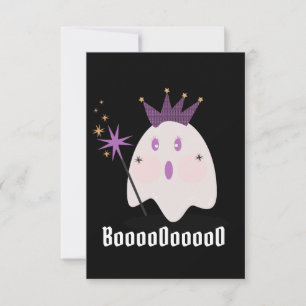Halloween Ghost Fancy Princess Boooooooo Card