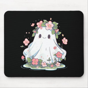 Halloween Ghost Flower Women Girls Halloween Mouse Pad