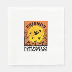 Halloween Ghost Friends Funny Vintage Horror_1 Napkin