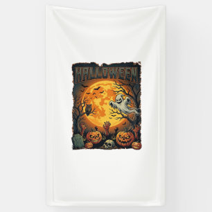 Halloween Ghost Full Moon Jack Lanterns Zombie Han Banner