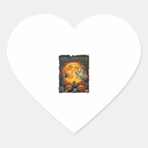 Halloween Ghost Full Moon Jack Lanterns Zombie Han Heart Sticker