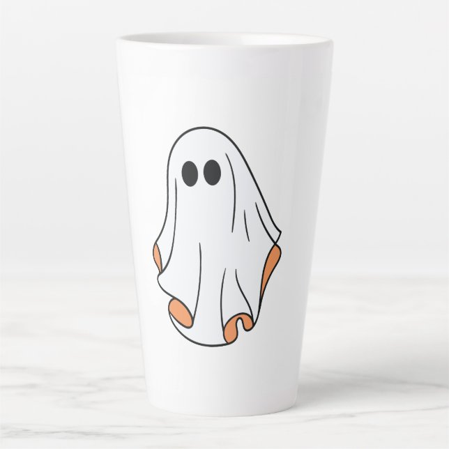 Halloween Ghost, Funny Halloween, Halloween Party  Latte Mug (Front)