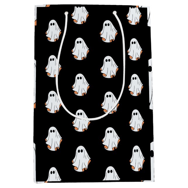 Halloween Ghost, Funny Halloween, Halloween Party  Medium Gift Bag (Front)