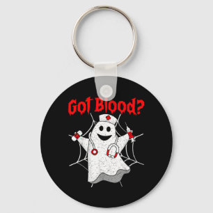 Halloween Ghost Funny Phlebotomist Phlebotomy Men Keychain