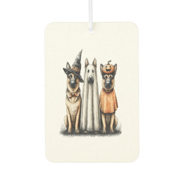 Halloween Ghost German Shepherd Dog Air Freshener (Front)