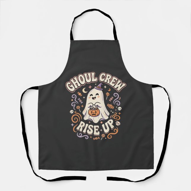 Halloween Ghost Ghoul Squad Apron (Front)