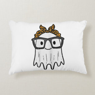 Halloween Ghost Glasses Cute Accent Pillow