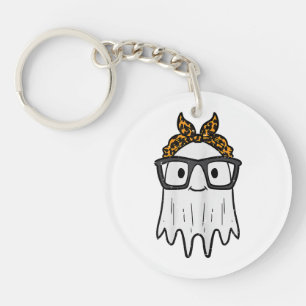 Halloween Ghost Glasses Cute Keychain