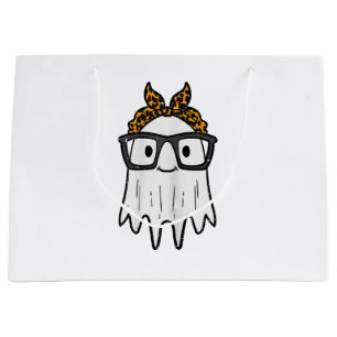 Halloween Ghost Glasses Cute Large Gift Bag
