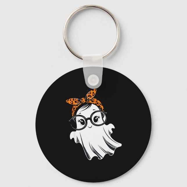 Halloween Ghost Gles Girl Ghost Costume Eyegl Wome Keychain (Front)