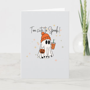 Halloween Ghost Greeting Card,Too Cute to Spook Ca Card