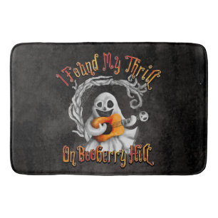 Halloween Ghost Guitar Booberry Hill Bath Mat