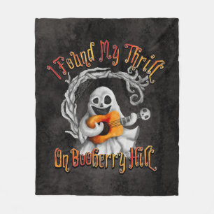 Halloween Ghost Guitar Booberry Hill Fleece Blanket