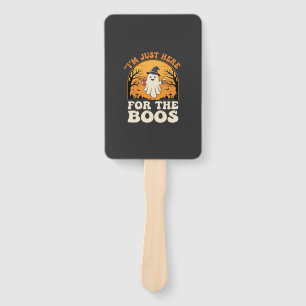 Halloween Ghost Here For The Boos Hand Fan