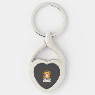Halloween Ghost Here For The Boos Keychain