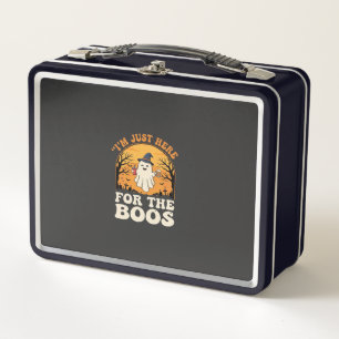 Halloween Ghost Here For The Boos Metal Lunch Box