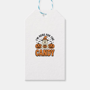 Halloween Ghost Here For The Candy Cute Vintage_1 Gift Tags