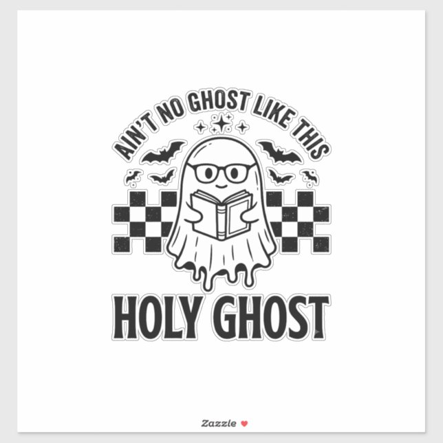 Halloween Ghost Holy Ghost Funny Vintage Checkerbo (Sheet)