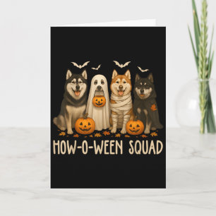 Halloween Ghost Husky Dog Mom Husky Lover Men Wome Card