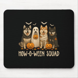 Halloween Ghost Husky Dog Mom Husky Lover Men Wome Mouse Pad