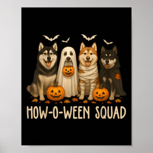 Halloween Ghost Husky Dog Mom Husky Lover Men Wome Poster