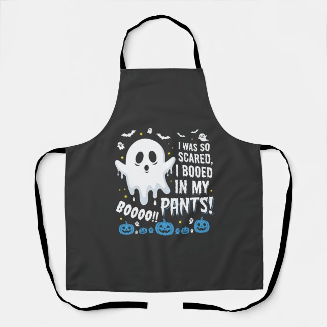 Halloween Ghost I Booed My Pants Design Apron (Front)