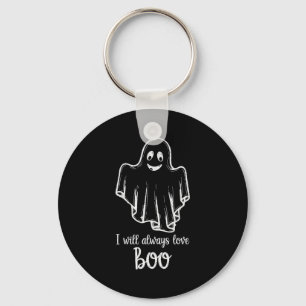 Halloween Ghost I Will Always Love Boo Keychain