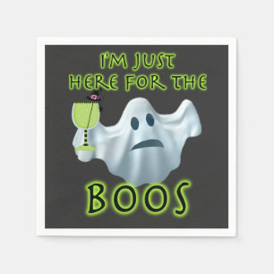 Halloween Ghost I'm Just Here for the Boos Napkin