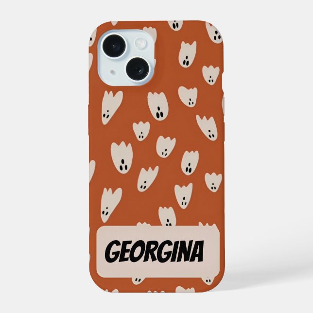 Halloween Ghost iPhone Case  Personalized  (Back)