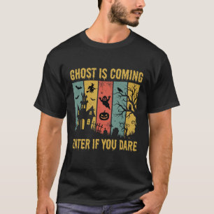 Halloween Ghost Is Coming Haunted House Vintage De T-Shirt
