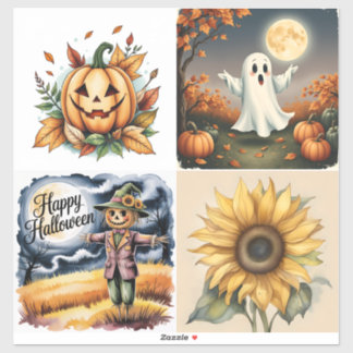Halloween, Ghost, Jack-O-Lantern, Scarecrow, 