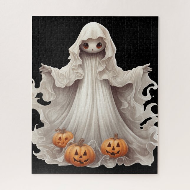 Halloween ghost jigsaw puzzle (Vertical)