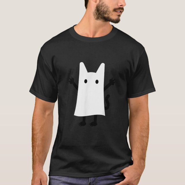 Halloween Ghost Kitten  T-Shirt (Front)