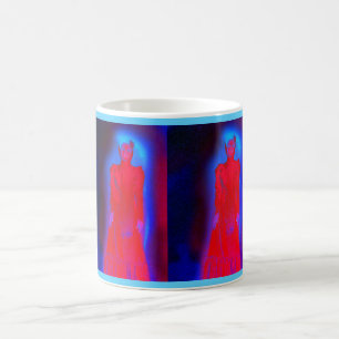 Halloween ghost ladies in red coffee mug