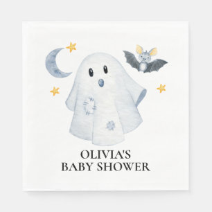Halloween Ghost Little Boo Baby Shower Napkin