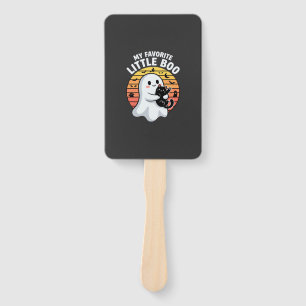Halloween Ghost Little Boo Cat Hand Fan