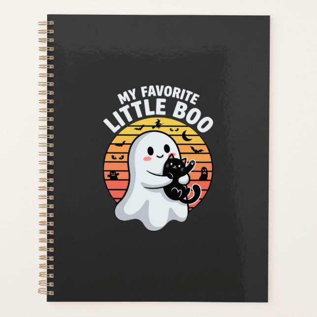 Halloween Ghost Little Boo Cat Planner (Front)