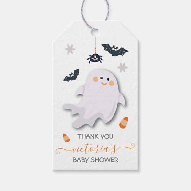 Halloween Ghost Little Boo Gift Tags (Front)