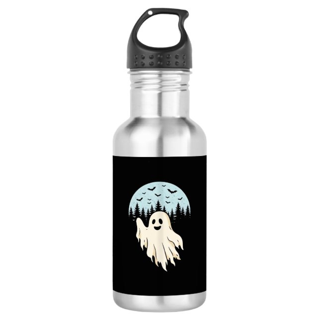 Halloween Ghost Moon Forest Design_1 532 Ml Water Bottle (Front)