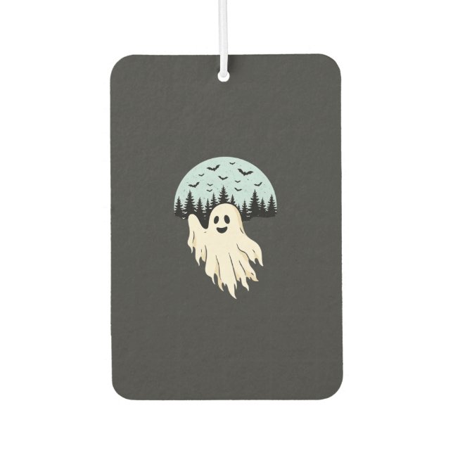 Halloween Ghost Moon Forest Design_1 Air Freshener (Front)