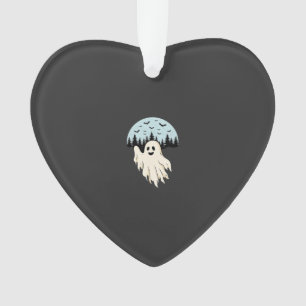 Halloween Ghost Moon Forest Design_1 Ornament