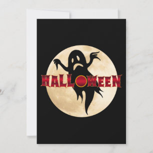 Halloween Ghost Moon Invitation