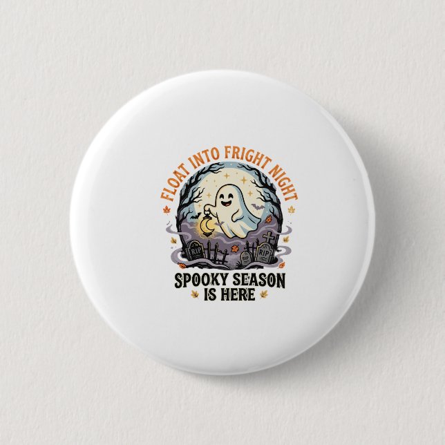 Halloween Ghost Moon Parade 2 Inch Round Button (Front)