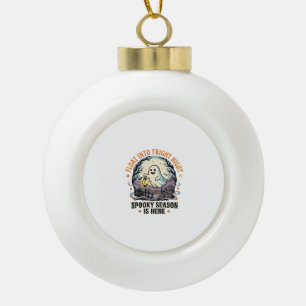 Halloween Ghost Moon Parade Ceramic Ball Christmas Ornament